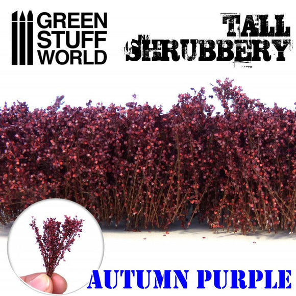 Diorama material Tall Shrubbery Autumn Purple : Green Stuff World Material Non-scale GSWD-9932