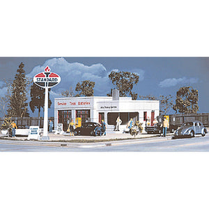 Gasolinera Olds Victory Service : Walthers Kit sin pintar HO(1:87) 3072