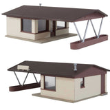 Old motel with restaurant and office: Walthers unpainted kit HO(1:87) 3487