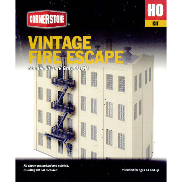 Old fire escape (vintage type): Walthers unpainted kit HO(1:87) 3729