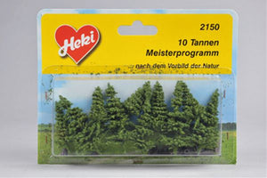 10 coniferous fir trees 3-5cm : Heki, finished, non-scale 2150