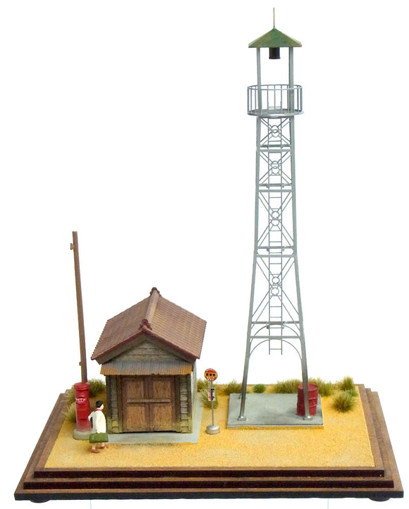 Fire Watchtower and Fire Fighting Warehouse: Toshio Ito, painted 1:80