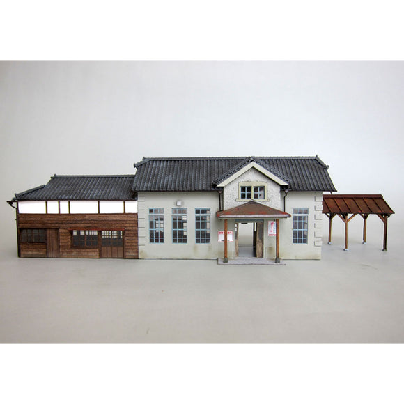 Kambara Railway Higashi Kamo Estación Tipo Edificio de estación: Takumi Diorama Craft House - HO completo pintado (1:80)