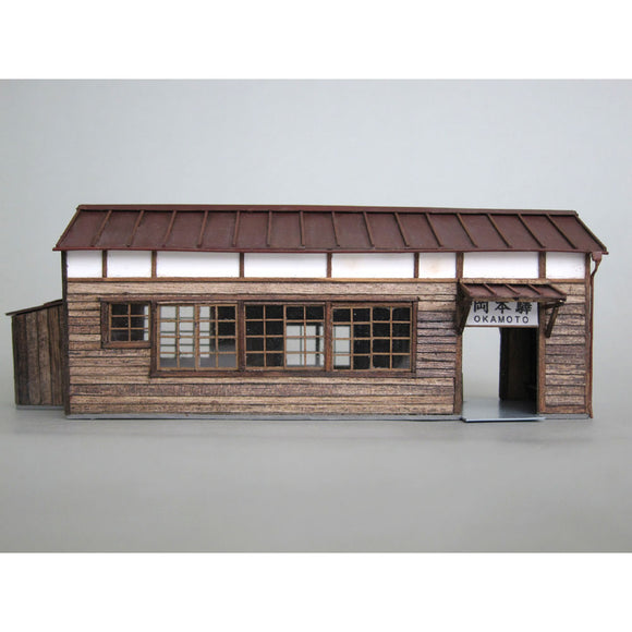 Wooden Local Station Series Type A [Okamoto Station] : Takumi Diorama Craft House Finished product set HO (1:80)