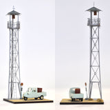 Three-legged fire lookout tower, blue roof: Toshio Ito, painted 1:87