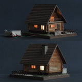 Log House - Mori no Ie : Toshio Ito - Painted - Not to scale