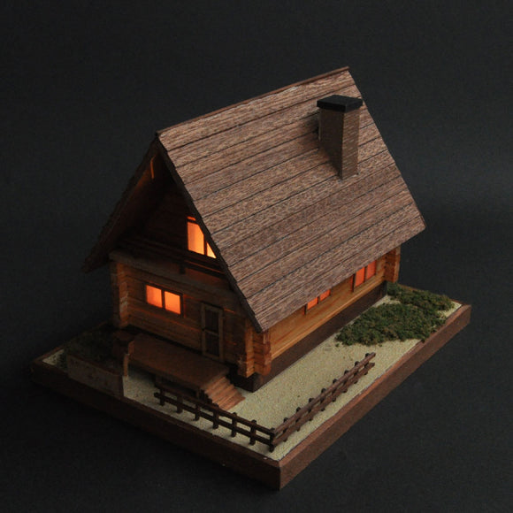 Log House - Mori no Ie : Toshio Ito - Painted - Not to scale