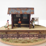 Light Railroad Station (with car) : Showa Romando - Painted 1:80 scale