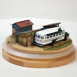 Scenery with Bonnet Bus (Bus included) : Showa Romando - Painted 1:150 scale