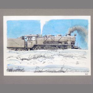Original picture "Bibai Coal Mine Railway No.7 1966" : Yoshiaki Nishimura Illustration work