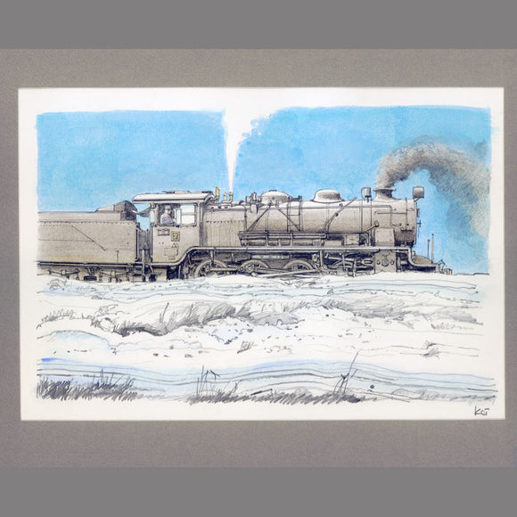 原画“美白煤矿铁道 7 号 1966 年”：西村义明插图作品