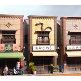 Japanese signboard architecture of three houses in succession : Yoshiaki Nishimura HO module display stand work 1:80scale