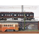 Tokyo Elevated Line with 3 cars : Yoshiaki Nishimura HO layout section diorama work 1:80scale