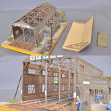 Garaje de madera de dos vías: Yoichi Miyashita - Producto terminado, calibre 16,5 mm, escala 1:80