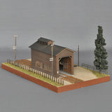 Wooden Single-track Locomotive with Diorama (Worker) Special Completed: Yoichi Miyashita Pre-painted 16.5mm Gauge HO (1:80)