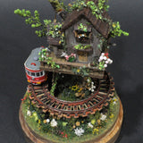 树屋线#1“红色火车和棕色树屋”：Yoshiaki Ishikawa - 涂漆 1:150 尺寸