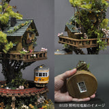 Tree House Line #2 "Yellow Train and Green Tree House" : Yoshiaki Ishikawa - painted 1:150 size