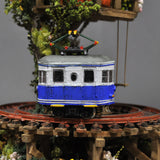 树屋线#4“蓝色火车和茅草屋顶树屋”：Yoshiaki Ishikawa - 涂漆 1:150 尺寸