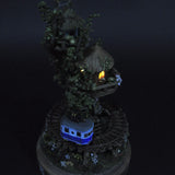 Tree House Line #4 "Blue Train and Thatch Roof Tree House" : Yoshiaki Ishikawa - painted 1:150 size