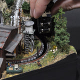 Turntable Line #1a [Tunnel and Small Factory at the Foot of the Mountain - B]: Yoshiaki Ishikawa, painted, 1:150 size