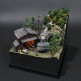 Turntable Line #1a [Túnel y pequeña fábrica al pie de la montaña - B]: Yoshiaki Ishikawa, pintado, tamaño 1:150