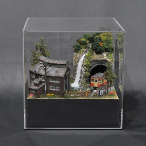 Turntable Line #2 "Old Garage and Lake": Yoshiaki Ishikawa, painted, 1:150 size