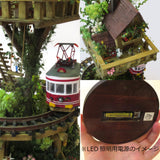 Tree House Line #9 - Reddish Purple Train and Koge Tea Tree House - : Yoshiaki Ishikawa - painted 1:150 size