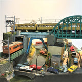 Kanda River and Train 1 : Yoshiaki Ishikawa - painted 1:150 scale