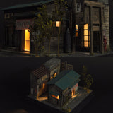 90mm cube miniature "Cinema Street" : Taro, painted, Non-scale