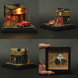 90mm cube miniature "PIZZA & WINE" : Taro - painted, Non-scale