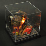 90mm cube miniature "PIZZA & WINE" : Taro - painted, Non-scale
