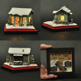 90 毫米立方体微型“圣诞老人之家”：芋头 - 彩绘，无比例