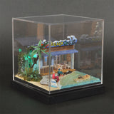 90mm cube miniature "Palm Beach Oasis" : Taro, painted, Non-scale