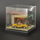 90mm cube miniature "Ferrari and cafe" : Taro - painted, Non-scale