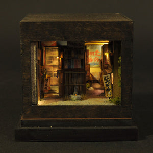 90mm cube miniature "Yumebei Yokocho 4" : Taro painted, Non-scale