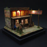 90mm cube miniature "WESTERN BAR 2" : Taro - painted, Non-scale