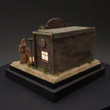 90mm cube miniature "WESTERN BAR 3" : Taro - painted, Non-scale