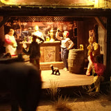 90mm cube miniature "WESTERN BAR 7" : Taro - painted, Non-scale