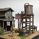 90mm cube miniature "WESTERN BAR 9" : Taro - painted, Non-scale