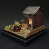 90mm cube miniature "WESTERN BAR 10" : Taro - painted, Non-scale