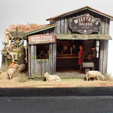 90mm cube miniature "WESTERN BAR 12" : Taro - painted, Non-scale