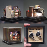 90mm cube miniature "Yumebei Yokocho - Tokumori 2" : Taro - painted, Non-scale