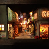 90mm cube miniature "Yumebei Yokocho - Tokumori 3" : Taro - painted, Non-scale