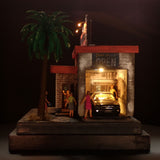 90mm cube miniature "Motor Hotel.2" : Taro - painted, not to scale