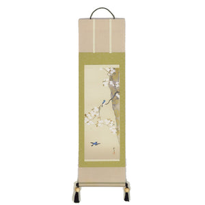[Model] Hanging scroll "Blue-and-white bird on wild cherry blossoms" : Matsumoto Craft Works Matsumoto Yoshihiko - Completed 1:12 scale 210