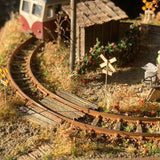 Baked sweet potato street vendor and Narrow-gauge railway station (with the motorized power car): Art Stage K - painted 1:87 size