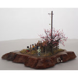 Red Plum Blossom Street Corner and Tofu Peddler: Art Stage K - Complete Painting 1:87 size