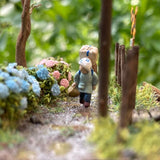 Hydrangea and a small path after rain : Art Stage K Painted 1:87 scale HO Narrow