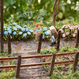 Hydrangea and a small path after rain : Art Stage K Painted 1:87 scale HO Narrow