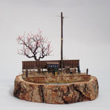 Oden stand and Red Plum Blooming Street Corner : Art Stage K Diorama work 1:150 size